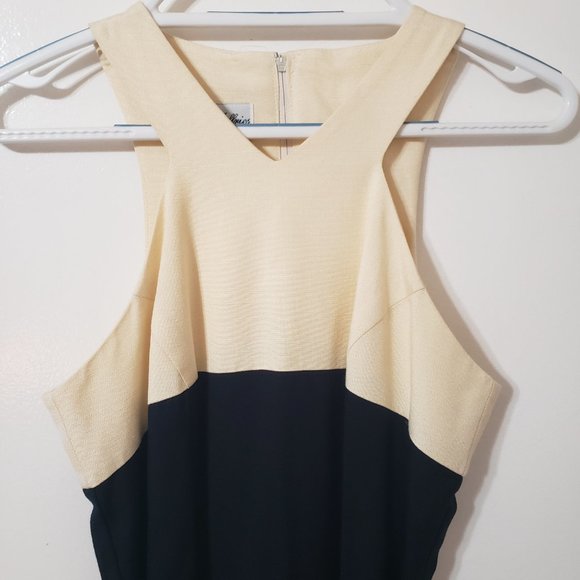 Vintage Black & Cream Dress By Jennifer Jeffries Size 4 - Picture 5 of 6